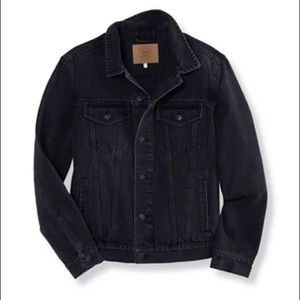 TRUE CRAFT Black Wash Denim Trucker Jacket